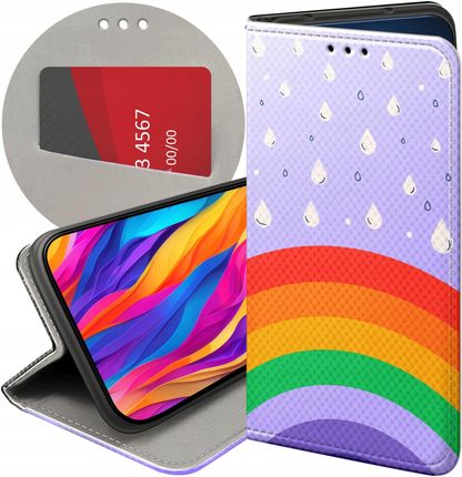 Hello Case Etui Z Klapką Do Xiaomi Redmi Note 9T Tęcza Rainbow Futerał