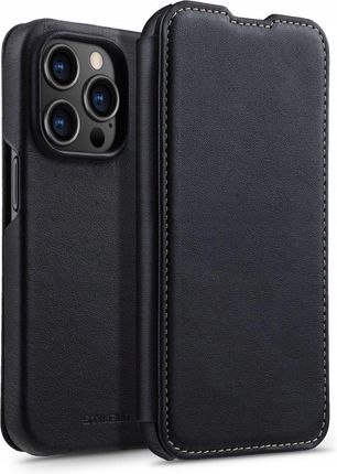 Stilgut Etui Z Klapką Book Case Do Apple Iphone 14 Pro 6,1" Skóra Czarny