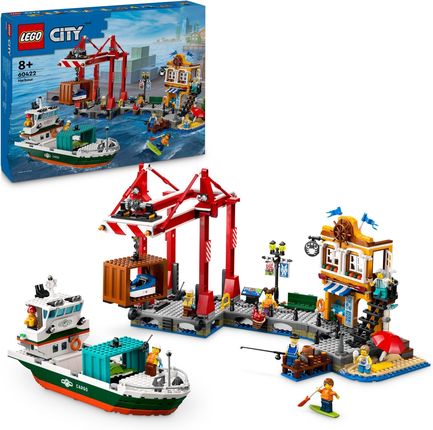 LEGO City 60422 Nadmorski port ze statkiem towarowym