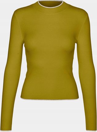 Vero Moda Sweter Flouncy 10299604 Żółty Slim Fit