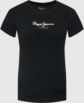 Pepe Jeans T-Shirt New Virginia PL505202 Czarny Slim Fit