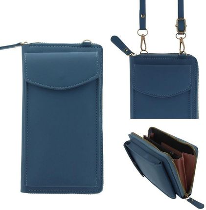 Torebka / saszetka / kopertówka / mini portfel na telefon na ramię niebieska