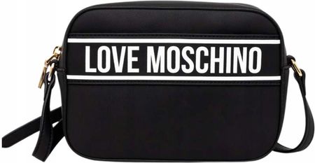 Love Moschino Torebka crossbody białe logo Black