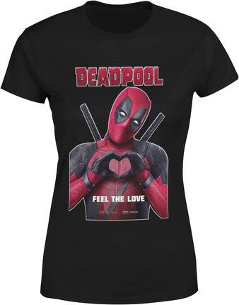 Deadpool Fell The Love Damska koszulka (M, Czarny)