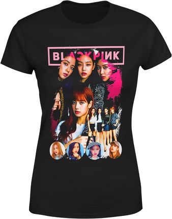 Blackpink kpop black pink kpop Damska koszulka (S, Czarny)