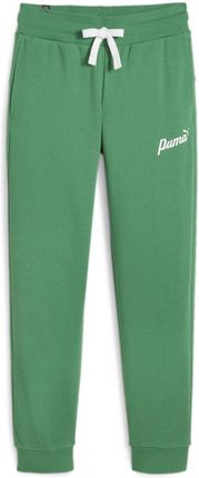 Spodnie dresowe damskie Puma ESS+ SCRIPT TR zielone 67935086