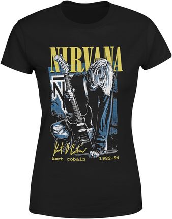 Kurt Kobain Nirvana Legend Damska koszulka (S, Czarny)