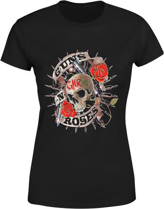 Guns N Roses Czaszki Damska koszulka (S, Czarny)