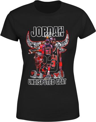 Michael Jordan Chicago Bulls Nba Vintage Damska koszulka (S, Czarny)