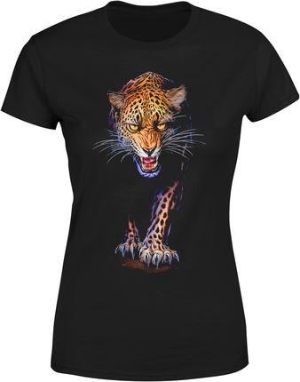 Tygrys Pantera Damska koszulka (XL, Czarny)