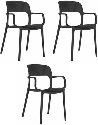 Krzesło SAHA - czarne x 3