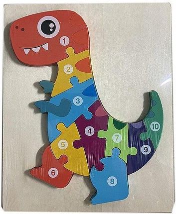 Adar Układanka Drewniana Puzzle Dinozaur Edukacyjna