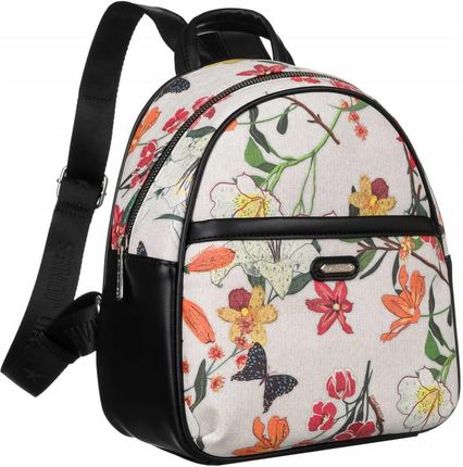 Miejski plecaczek damski z kwiatowym wzorem - David Jones