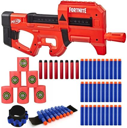 Nerf Fortnite Compact Smg Czerwony F4106 + 30 Strzałek Opaska Cele