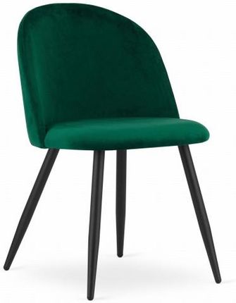 Krzesło BELLO - aksamit zieleń / nogi czarne x 2