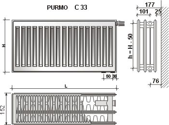 Purmo Compact  300x1000 - zdjęcie 2