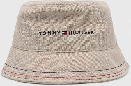Tommy Hilfiger kapelusz kolor beżowy AM0AM10863.PPYX