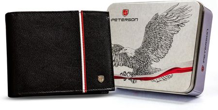 Skórzany portfel z patriotycznym akcentem - Peterson