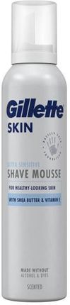 Gillette SKIN Ultra Sensitive Shave Mousse Pianka do golenia dla wyjątkowo wrażliwej skóry, 240ml