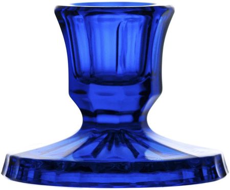 Crystal Julia Małe świeczniki kryształowe 2 szuki niebieskie 6 cm