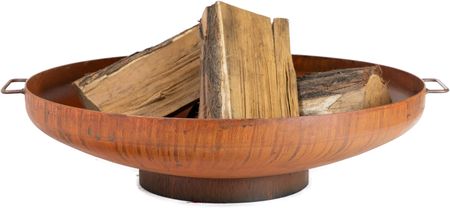 Akm Garden Palenisko Ogrodowe Z Rączkami Stal Corten Głęboka Misa Ogniskowa 70cm Gril