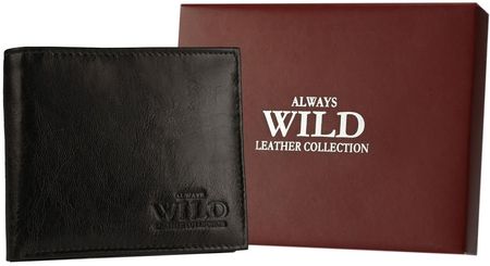 Solidny, skórzany portfel męski z ochroną RFID i etui na karty - Always Wild