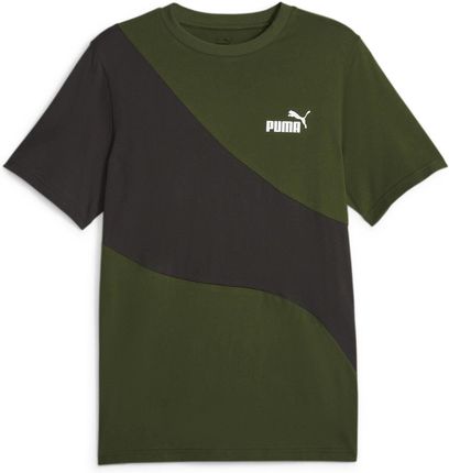Koszulka męska Puma POWER CAT zielona 67338031