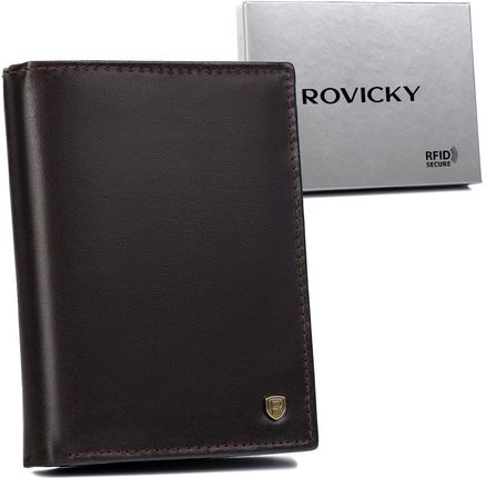Skórzany portfel męski na dowód rejestracyjny - Rovicky