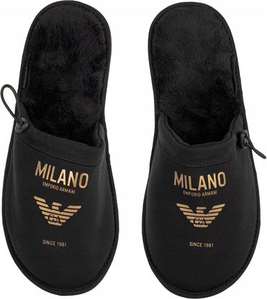 Emporio Armani markowe pantofle kapcie domowe Milano nowe w pudełku 39/40