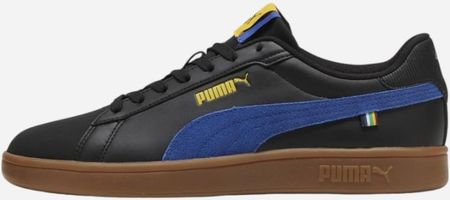 Puma Tenisówki męskie z eko skóry Smash 3.0 Football24 396147-02 Czarne