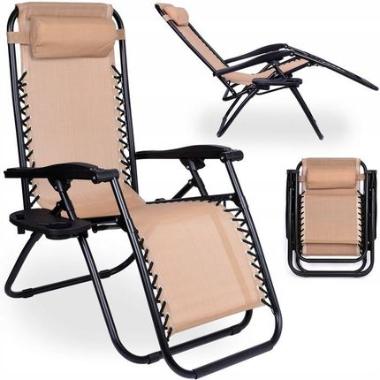 Ehokery Leżak Składany Zero Gravity Orion Fotel Ogrodowy Plażowy Krzesło Kempingowe