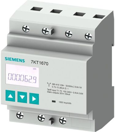 Siemens Sentron Pac1600 Licznik Energii Lcd Montaż Na Szynę Din 35mm Modbus RtuAscii 7KT1665