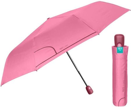 Parasol damski Perletti Time One Colour automatyczny składany różowy