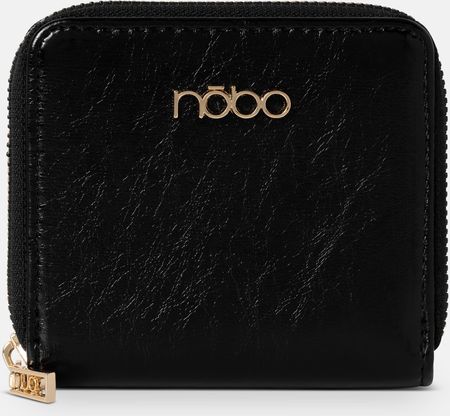 Mały błyszczący portfel NOBO czarny