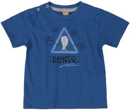 T-shirt chłopięcy, ciemnoniebieski, Danger, Up Baby