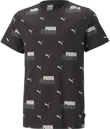 Koszulka chłopięca Puma ESS+ LOGO POWER AOP czarna 67323601