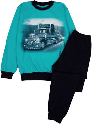Piżama chłopięca, turkusowa, ciężarówka, Tup Tup