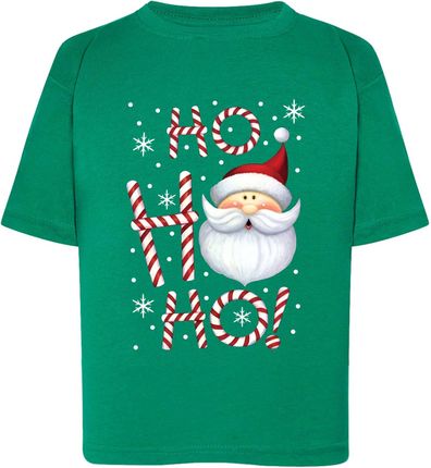 Koszulka świąteczna dziecięca mikołaj zielona