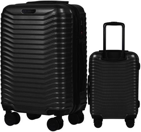 Wings walizka podróżna średnia Czarna Policarbon 4 kółka zamek szyfrowy Tsa