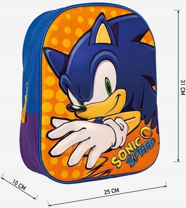 Cerda Plecak Przedszkolny Dla Chłopca Mały 3D Licencja Sonic - zdjęcie 2