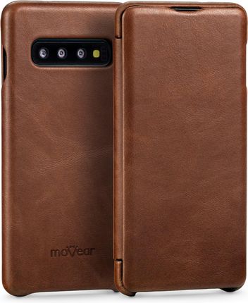 Movear Etui Skórzane Na Samsung Galaxy S10 Slim Book Case Brązowy