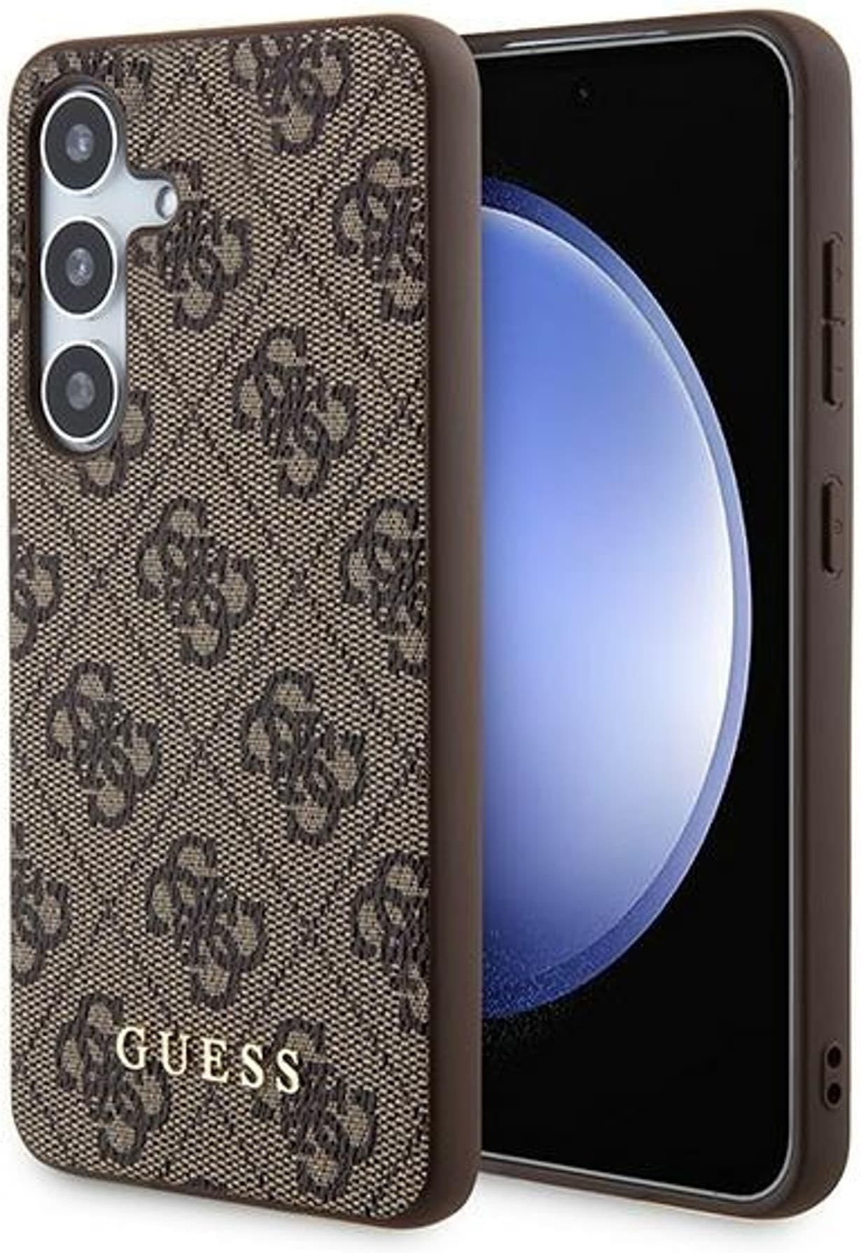 CG MOBILE Custodia Rigida Per Samsung A35 Con Logo Guess – Collezione 4G, Similpelle Nero