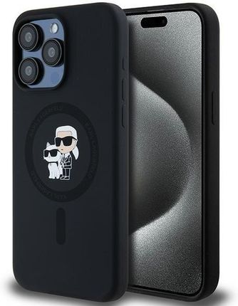 Karl Lagerfeld Klhmp15Xscmkcrhk Iphone 15 Pro Max 6 7" Czarny Black Hardcase Silicone Choupette Ring Magsafe