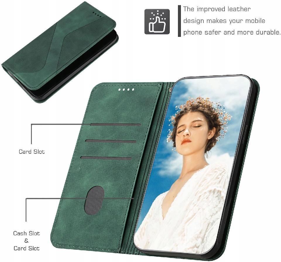 Leather Cover per Motorola Moto Edge 40, Folio Custodia in Pelle PU