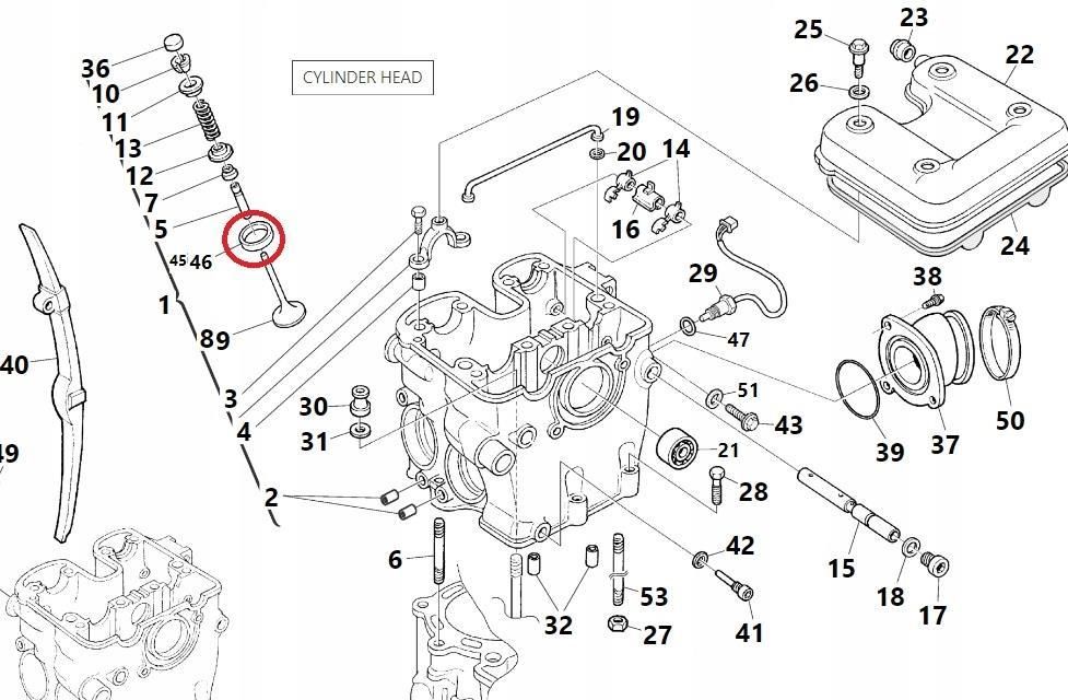 Części motocyklowe Husqvarna Gniazdo Zaworowe Ssące 8000A5450 - Opinie ...