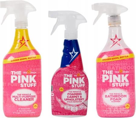ZESTAW Środki The Pink Stuff do czyszczenia, odplamiacz, do mycia łazienki