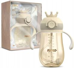 Neno Mio 2 Cream Bidon Ze Słomką Dla Dzieci Do Nauki Samodzielnego Picia 280 ml 12m+