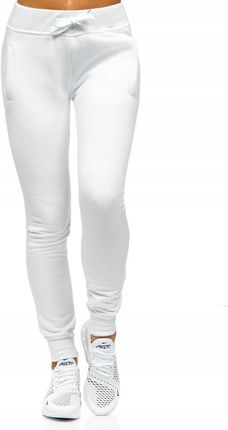 Spodnie Damskie Dresowe Białe CK-01B Denley_m