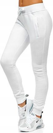 Spodnie Damskie Dresowe Białe CK-01 Denley_m
