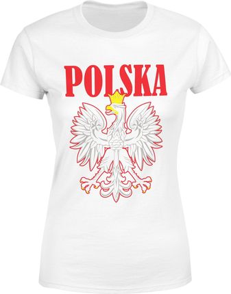 Kibica Polska Orzeł Damska koszulka (S, Biały)